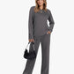 🔥50% OFF✨Women's Crew Neck Top & Drawstring Pants Set