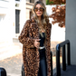 💖 Chaqueta de Estampado de Leopardo de Mediano Largo para Mujer