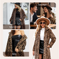 💖 Chaqueta de Estampado de Leopardo de Mediano Largo para Mujer