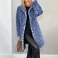 💖 Chaqueta de Estampado de Leopardo de Mediano Largo para Mujer
