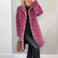 💖 Chaqueta de Estampado de Leopardo de Mediano Largo para Mujer