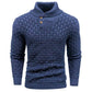 Men’s Textured Stand Collar Pullover Sweater