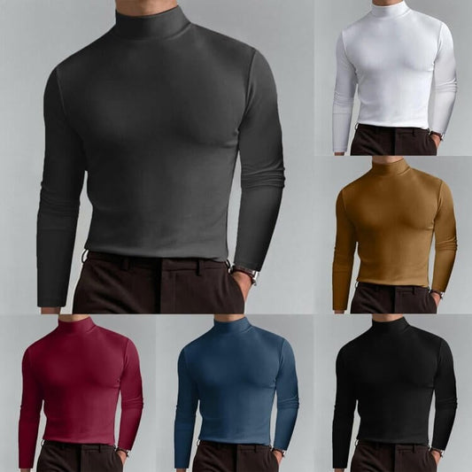 🖤Rebajas del Black Friday: 50 % DE DESCUENTO🔥Camiseta de manga larga y cuello alto para hombre