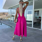 🌴☀️Vestido de tirantes finos con abertura alta para mujer 👗💖