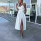 🌴☀️Vestido de tirantes finos con abertura alta para mujer 👗💖