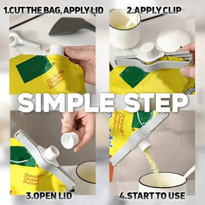 ✨Compre 2 y llévese 8 gratis🔥Clip para sellar bolsas con boquilla vertedora