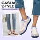 Zapatillas casuales con punta ancha para mujer