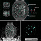 Reloj multifunción luminoso e impermeable