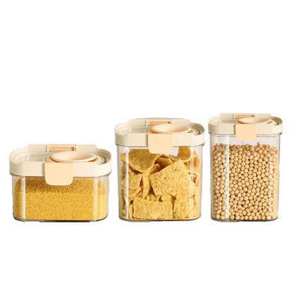 Recipiente hermético para almacenar cereales con boquilla plegable para verter