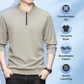 Jersey informal de cuello redondo y media cremallera para hombre