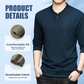 Jersey informal de cuello redondo y media cremallera para hombre