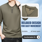Jersey informal de cuello redondo y media cremallera para hombre