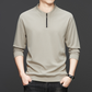 Jersey informal de cuello redondo y media cremallera para hombre