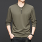 Jersey informal de cuello redondo y media cremallera para hombre