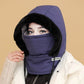 Gorro térmico grueso con forro de felpa y mascarilla para hombre y mujer (50% de descuento)