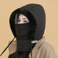 Gorro térmico grueso con forro de felpa y mascarilla para hombre y mujer (50% de descuento)