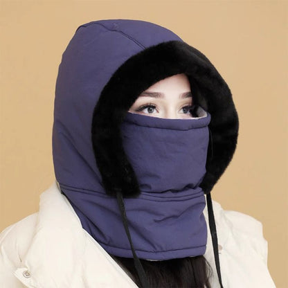 Gorro térmico grueso con forro de felpa y mascarilla para hombre y mujer (50% de descuento)