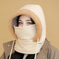 Gorro térmico grueso con forro de felpa y mascarilla para hombre y mujer (50% de descuento)