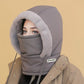 Gorro térmico grueso con forro de felpa y mascarilla para hombre y mujer (50% de descuento)