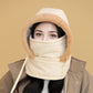 Gorro térmico grueso con forro de felpa y mascarilla para hombre y mujer (50% de descuento)