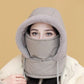 Gorro térmico grueso con forro de felpa y mascarilla para hombre y mujer (50% de descuento)