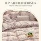 Juego de ropa de cama con ribete ondulado fresco