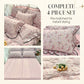 Juego de ropa de cama con ribete ondulado fresco