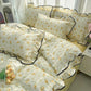 Juego de ropa de cama con ribete ondulado fresco