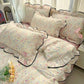 Juego de ropa de cama con ribete ondulado fresco