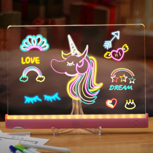 🌟Kit de montaje para crear una pizarra luminosa para que los niños dibujen.