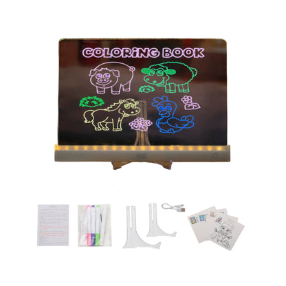 🌟Kit de montaje para crear una pizarra luminosa para que los niños dibujen.