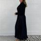 Vestido plisado de cuello redondo elegante y elegante para mujer - Envío Gratuito