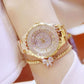 Reloj de lujo con incrustaciones de diamantes para mujer