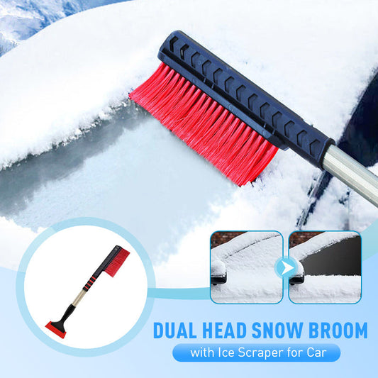 ❄️🚗Dual Head Snow Broom with Ice Scraper for Car | Winter car accessories for complete snow removal