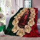 🔥40% discount while supplies last!🌷Virgin Mary & Roses Flannel Throw Blanket