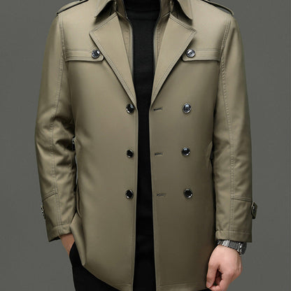 Men's Medium-Length Trench Coat with Detachable Inner🚀Free Shipping